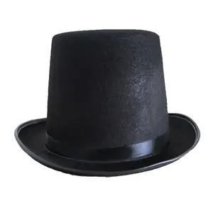 Chapéu estilo tendência de dia das bruxas, chapéu profissional de feltro para festa carnaval e palco, para adultos e crianças, unissex