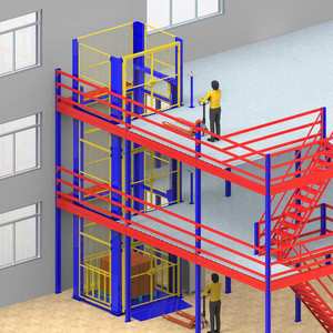 Elevador de Carga Hidráulico HGTP.<span class=keywords><strong>LT</strong></span> Modelo <span class=keywords><strong>GL</strong></span> de 2000 kg con Control de Botón y Mesa de 1800x2000 mm para Uso Multiindustrial - Product Image 4