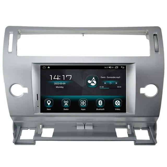 סגנון OEM 7 אינץ' ללא סיפון DVD עבור סיטרואן C4 C טריומפה C-Quatre 2004-2011 עם נגן AMP לרכב מולטימדיה סטריאו GPS לרכב