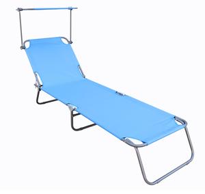 Portable Folding Camping Bed Sun Lounger Outdoor Patio Lounge <strong>Recliner</strong> <strong>Garden</strong> Chair <strong>Recliner</strong> with Sunshade Canopy - Product Image 6