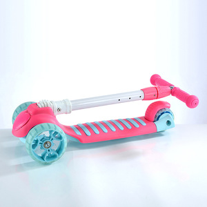 Patinete Infantil Plegable con Altura Ajustable, 3-6 Años, Ruedas Rosas y Azules, Patinete de Empuje para Niños - Product Image 3