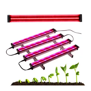 Lampe de culture led avec tubes hydroponiques en pvc, système de pots pour plantes, bande lumineuse, rouge lointain, 730nm