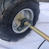 Ensemble d'essieu arrière complet en aluminium de 85 cm, frein à disque à bride 4 trous, roues de 7 pouces, pièces de modification pour kart, VTT, quad, buggy DIY