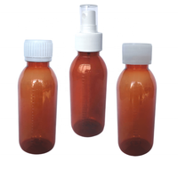 Bouteille en PET liquide orale 120ML pour sirop de jus d'eau avec bouchon à vis pompe pulvérisateur fabricant en gros