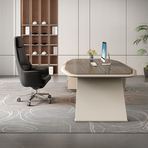 Escritorio Moderno de Lujo Elegante de Madera Estación de Trabajo Muebles de Oficina Diseño para Jefe Gran Escritorio Ejecutivo - Product Image 4