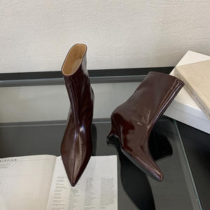 Botas de Tacón Alto para Mujer, Botas Altas hasta la Rodilla y Botines para Invierno, Fiesta, Oficina, Uso Casual, Tacón Grueso y Punta Puntiaguda - Product Image 4