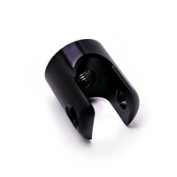 Pièces CNC personnalisées, adaptateur de fixation en U en aluminium anodisé noir, support fileté 1/4 pour caméra, moto, vélo