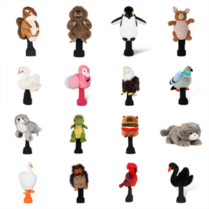 Personnalisation en gros Housse de tête de club de golf en peluche amusante, motifs bleu, jaune, rouge, Ice Milk Shake, pour driver en bois - Product Image 5