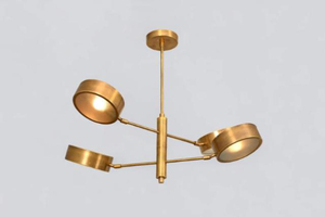 Lámpara de Techo Linus Starburst de 4 Luces, Latón, Hecha a Mano, Estilo Moderno de Mediados de Siglo, LED Regulable, para Hogar u Oficina - Product Image 6