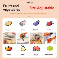 Heetverkopende OEM/ODM multifunctionele handmatige schilmes met visuele opbergruimte voor huishoudelijke keuken, fruit- en aardappelschiller