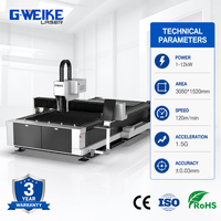 Mesin Pemotong Laser Fiber CNC Digital Cypcut Otomatis 3KW Akurasi Tinggi 3015 Tipe Terbuka untuk Baja Karbon dan Baja Tahan Karat