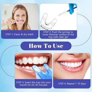 Kit de blanchiment des dents en gel, 8 recharges, seringues de gel blanchissant pour éliminer les taches, portable, adapté aux voyages, pour un sourire éclatant - Product Image 4