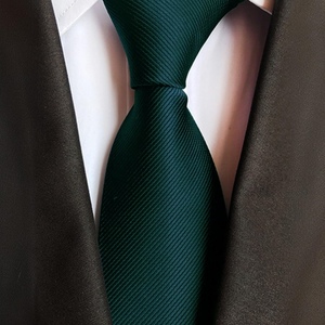 100% Polyester Weave Tissé Jacquard Vert <span class=keywords><strong>Repp</strong></span> Cravate Personnalisation Pour Hommes Cravates Classiques - Product Image 2