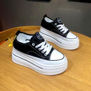 2026 New Summer Thick-soled <b>Height</b> <b>Increasing</b> Anti-slip White <b>Shoes</b> Versatile Soft-soled Casual Single <b>Shoes</b> Sneakers for Women - Product Image 1