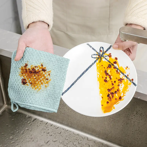 No Shedding Stain Removal Microfiber Kitchen Cleaning <b>Towels</b> Dish Cloth Rags <b>Quick</b> <b>Drying</b> Durable Coffee Bean Cleaning Cloth - Product Image 2