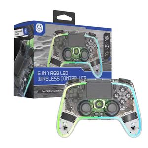 Controlador <span class=keywords><strong>de</strong></span> Respiración Inalámbrico Transparente con Bluetooth y <span class=keywords><strong>Luz</strong></span> RGB <span class=keywords><strong>para</strong></span> Joysticks P4, Controles <span class=keywords><strong>de</strong></span> Juego <span class=keywords><strong>para</strong></span> P3, Switch, PC, TV, Android, IOS - Product Image 2