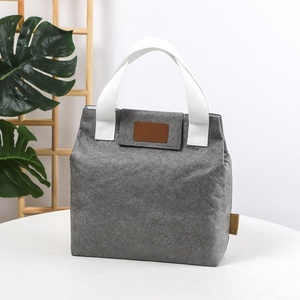 Sac à déjeuner isotherme en papier DuPont personnalisé avec intérieur en aluminium, sacs à déjeuner en papier Tyvek à main, vente en gros avec logo personnalisé - Product Image 4