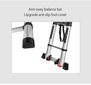 Échelle télescopique ODM/OEM Échelle en aluminium à extension simple et droite de <span class=keywords><strong>3</strong></span>.<span class=keywords><strong>2m</strong></span> de Chine - Product Image 3