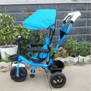 Poussette intelligente à trois roues, parapluie de bébé, <span class=keywords><strong>tricycle</strong></span> pour 3 enfants, avec barre de poussée - Product Image 3
