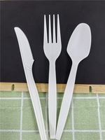 Cuillère à soupe moderne de 8 pouces CPLA Couverts jetables de qualité supérieure de Chine Prix d'usine Ensemble de couverts alimentaires