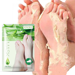 Masque à base de plantes à l'aloe vera pédicure anti-fissure talon élimination de la peau chaussettes exfoliantes <span class=keywords><strong>gommage</strong></span> pour les jambes et les pieds 10 patchs pour les pieds - Product Image 2