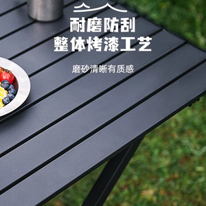 Outdoor Folding Egg Roll <b>Table</b> Lightweight Carbon Steel <b>Foldable</b> Camping Picnic Set With Chair - Product Image 4