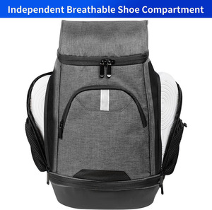 Sac à dos de sport à cordon avec poches, échantillon gratuit / Nouvelle mode / Vente chaude, sacs à chaussures de basketball avec doublure en nylon et fermeture éclair - Product Image 2