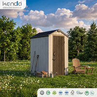 Abri de jardin Kenda APEX 4x6, abri de jardin extérieur résistant aux UV, porte verrouillable pour jardin, patio, rangement d'outils, fournitures de jardinage