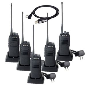 5 gói Retevis rt1 16CH 10W dài phạm vi kinh doanh Walkie Talkie UHF400-520MHz 1750Hz tone VOX di động cầm tay hai cách phát thanh + Cáp - Product Image 1