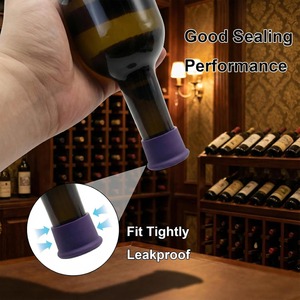 Tapón <span class=keywords><strong>de</strong></span> Silicona Individual <span class=keywords><strong>para</strong></span> <span class=keywords><strong>Botellas</strong></span> <span class=keywords><strong>de</strong></span> <span class=keywords><strong>Vino</strong></span>, Sellador Hermético Reutilizable <span class=keywords><strong>para</strong></span> <span class=keywords><strong>Vino</strong></span>, Cerveza y Refrescos, Tamaño Universal 1.2-1.4 Pulgadas, Libre <span class=keywords><strong>de</strong></span> BPA - Product Image 4