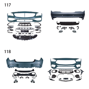 Para Mercedes-Benz CLA 117 118, se le ha mejorado con parachoques delanteros y traseros <span class=keywords><strong>AMG45</strong></span>, rejillas, alerón trasero y tubo de escape - Product Image 1