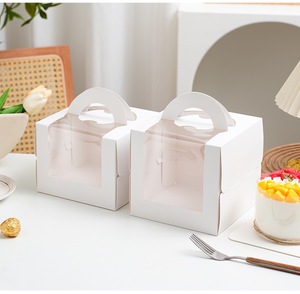 3 <span class=keywords><strong>4</strong></span> 6 8 inch xách tay xử lý cửa sổ bánh tráng miệng đóng gói hộp giấy - Product Image 5