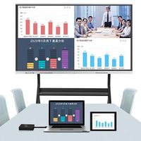 Tableau blanc interactif intelligent 4K UHD 8 Go + 128 Go Octa Core Double OS Android 16 pour l'école, les réunions d'affaires