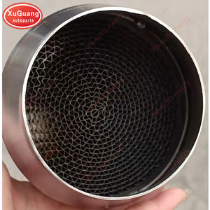 Suku Cadang Knalpot Mobil Konverter Katalitik Universal <span class=keywords><strong>2</strong></span> Inti <span class=keywords><strong>3</strong></span> Inti 200 Sel Substrat Metalik - Product Image 4