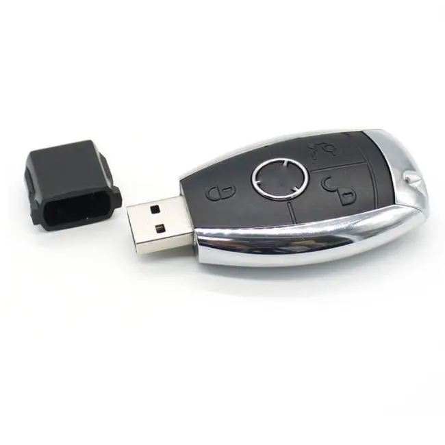 Clé USB en métal de forme de clé métallique, support à mémoire de 4 clés pour voiture