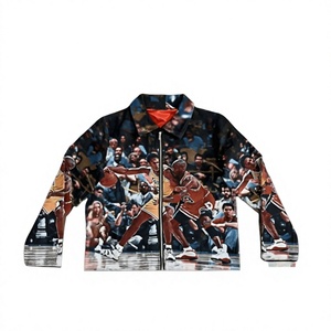 New Arrival Custom Embroidered Spring <b>Vintage</b> Puffer <b>Windbreaker</b> Jacket Men's Streetwear Fashion High Quality Breathable - Product Image 2