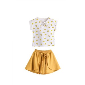 Vêtements pour enfants en gros, version coréenne tendance, ensemble pantalon et chemise pour filles, vêtements d'été pour femmes - Product Image 1