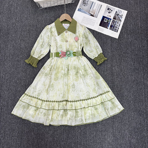 Design esclusivo tradizione vestiti ragazza polsini lunghi fiore ragazza vestito Eid Al-Fitr vestiti per adolescenti per ragazze <span class=keywords><strong>abbigliamento</strong></span> per bambini - Product Image 3