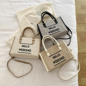 Bolso de Mano Tipo Tote de Lona, Estilo Minimalista Retro, Informal, Ligero, de Gran Capacidad, para Fin de Semana, Nuevo 2025 - Product Image 3