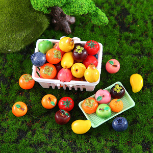 Nouvelles perles en résine simulée en forme <span class=keywords><strong>de</strong></span> mini-fruits (pomme, myrtille), à trou droit, pour accessoires <span class=keywords><strong>de</strong></span> bijoux DIY - Product Image 3