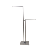 Porte-vêtements sur pied réglable en hauteur à double barre pour T-shirts et manteaux