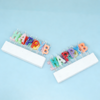 Bougies d'anniversaire en cire de paraffine 2025 – Décoration de fête, bougies lettres Joyeux Anniversaire pour Noël et les fêtes de remise des diplômes