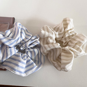 Nueva versión coreana Simple encaje blanco raya Color pelo <span class=keywords><strong>Scrunchies</strong></span> mujeres dulce versátil banda para el cabello cuerda chica banda de goma - Product Image 5