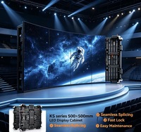 Pantalla LED de Alquiler para Interiores Serie KS P1.56, Panel de Video Wall de 500*500mm, Aluminio Fundido a Presión, Mantenimiento Frontal, 1200cd