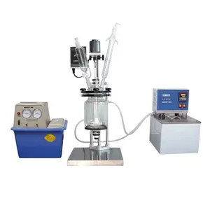 NANBEI 3L laboratory chemical automatic stirring double layer jacketed mini glass reactor with CE