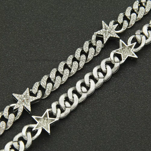 Men's Cool Three-Dimensional Star <b>Cuban</b> <b>Chain</b> Necklace Necklace Tanjing Fashion Lijing Necklace - Product Image 4