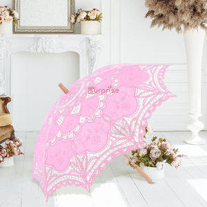 Ручной работы винтажный высококачественный белый многоцветный кружевной зонт для женщин свадебные зонтики зонтик - Product Image 4