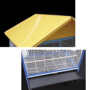 Jaula grande de acero para <span class=keywords><strong>aviario</strong></span>, jaula para <span class=keywords><strong>loros</strong></span> y mascotas con techo y cuenco de comida, jaula de cría para pájaros y <span class=keywords><strong>loros</strong></span> - Product Image 3