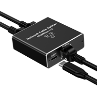 Adaptador Gigabit Ethernet RJ45, divisor de Internet de red LAN de 1000Mbps, aleación de aluminio, controlador Plug and Play de 1 a 2 salidas