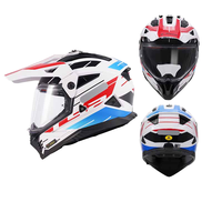 Casque de moto LS2 MX702 Rally à double visière, certifié ABS PC, pour toutes saisons, visière double, motocross, descente, état neuf